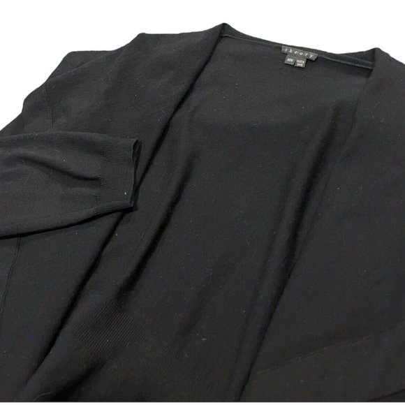 Theory Women's‎ Wool Black Medium Full-length Cardigan - Picture 1 of 4